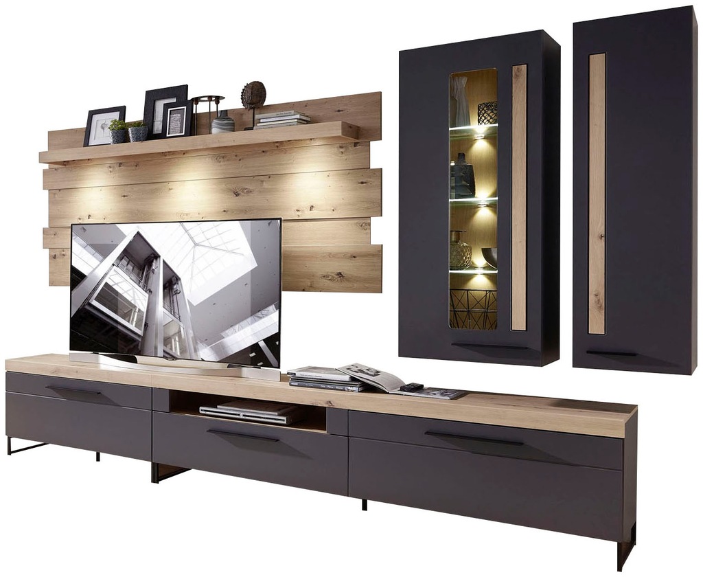 Innostyle Wohnwand "Loft Two, TOPSELLER", (5 St., TV-Wand), inkl. LED-Beleu günstig online kaufen