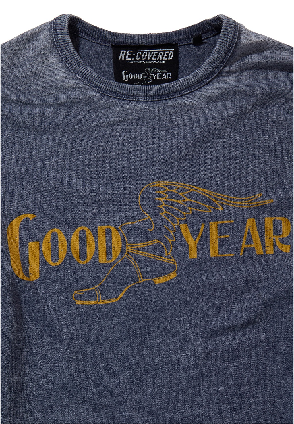 Recovered Sweatshirt "Goodyear Vintage Mono Colour Logo", im zeitlosen Desi günstig online kaufen