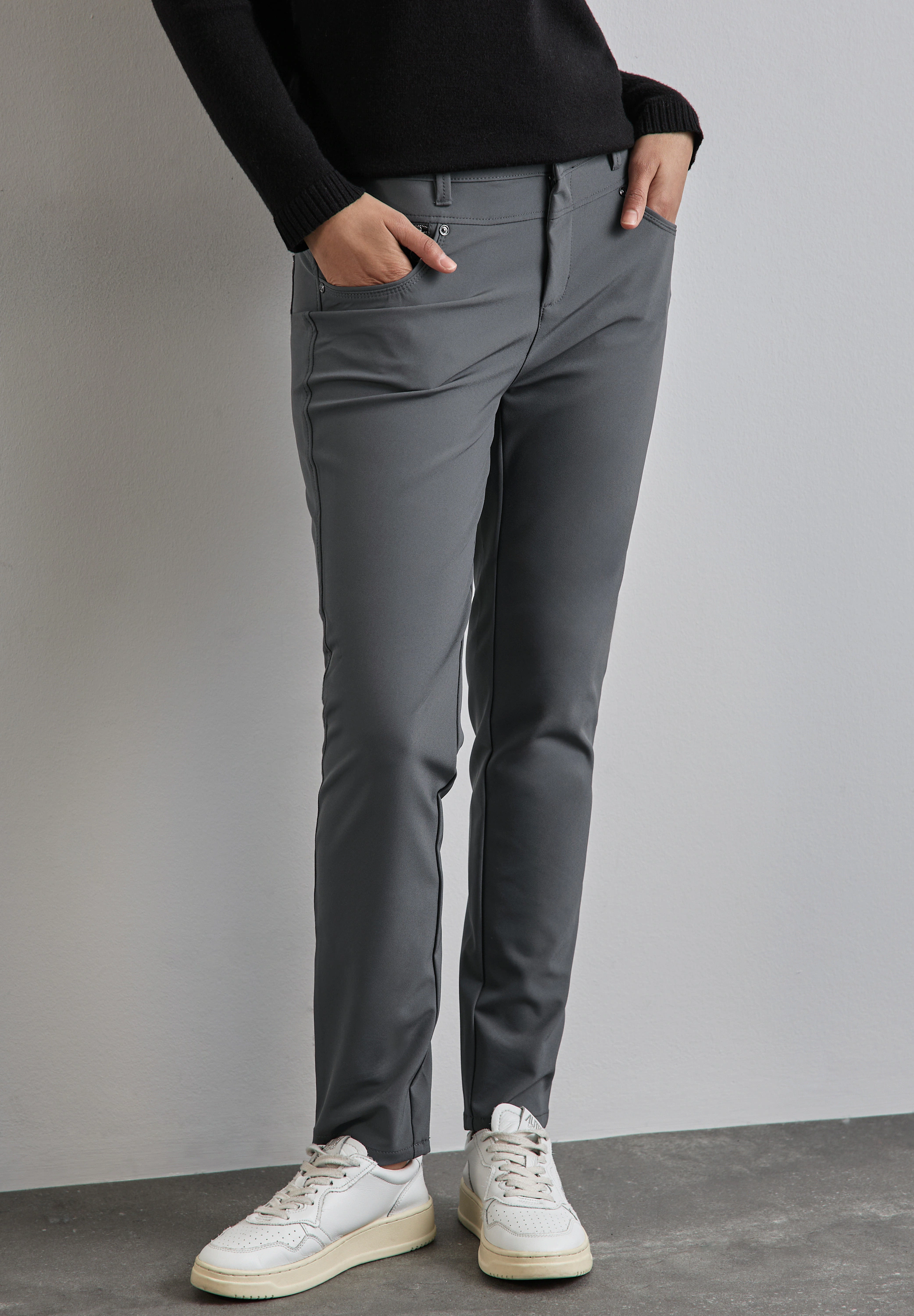 STREET ONE Stoffhose Style YORK mit Zipper-Details günstig online kaufen