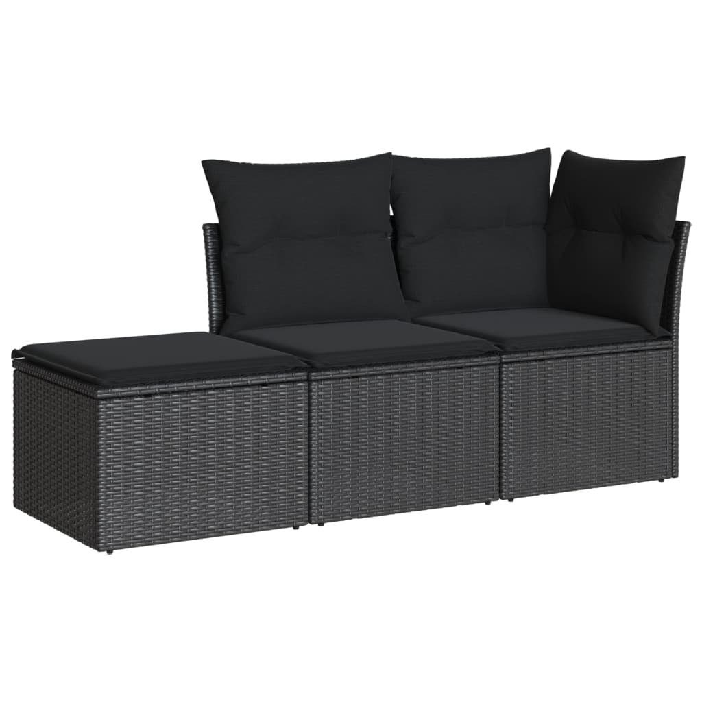 vidaXL Gartenlounge-Set 3-tlg. Garten-Sofagarnitur mit Kissen günstig online kaufen
