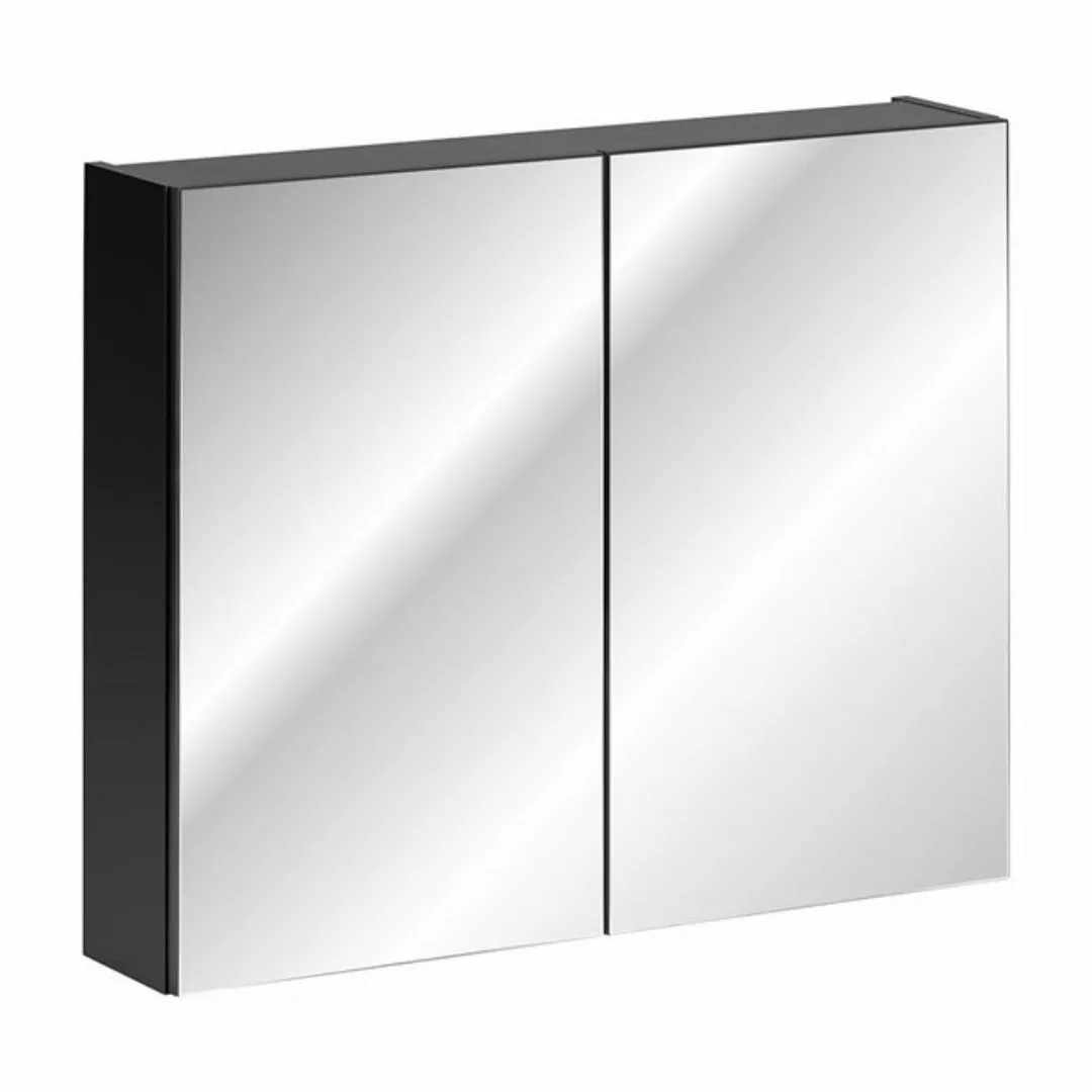 Spiegelschrank 80cm, matt schwarz PUEBLA-56-BLACK günstig online kaufen