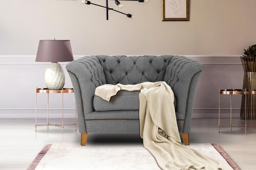 Home affaire Sessel "Newport modernes Chesterfield", mit Knopfheftung im Rü günstig online kaufen
