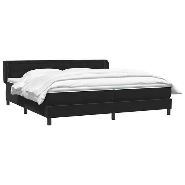 vidaXL Bett Boxspringbett mit Matratzen Schwarz 180x220 cm Samt günstig online kaufen