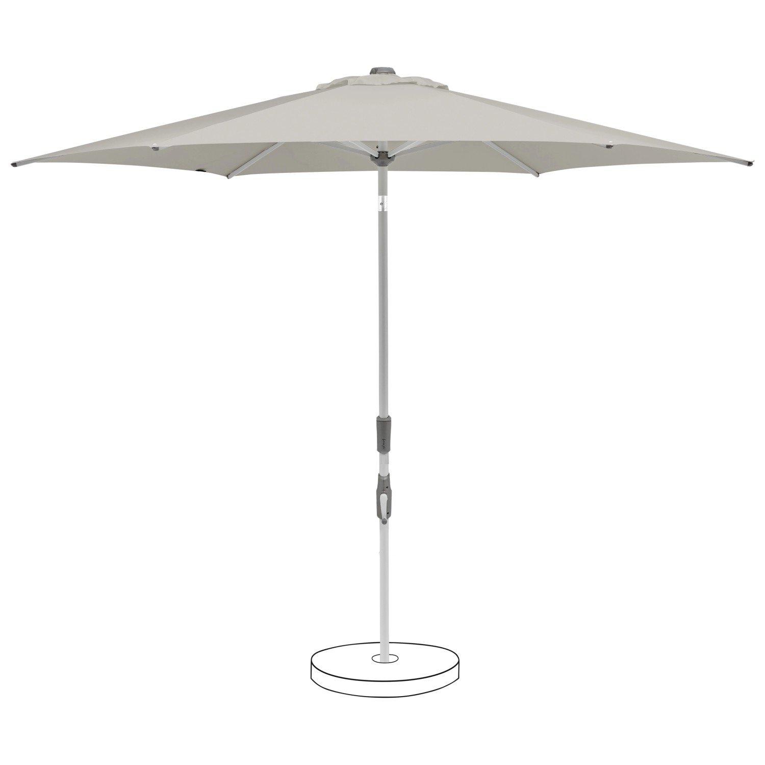 Suncomfort by Glatz Marktschirm Light Grey mit Dreh- & Neigungsfunktion günstig online kaufen