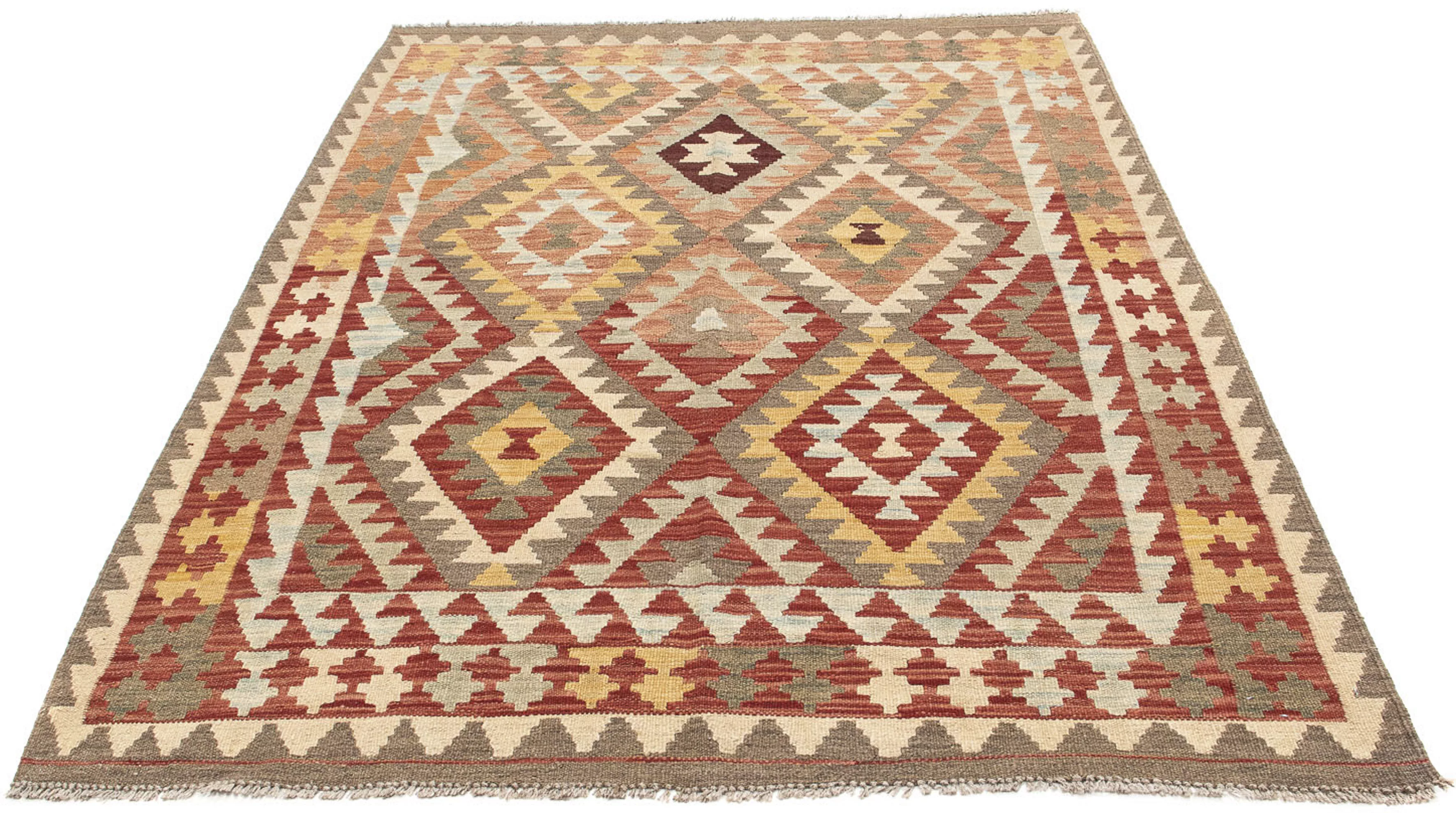 morgenland Wollteppich »Kelim - Oriental - 202 x 147 cm - mehrfarbig«, rech günstig online kaufen