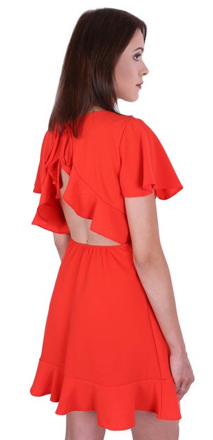 Sarcia.eu Sommerkleid John Zack Korallenfarbenes Kleid mit Rückenausschnitt günstig online kaufen