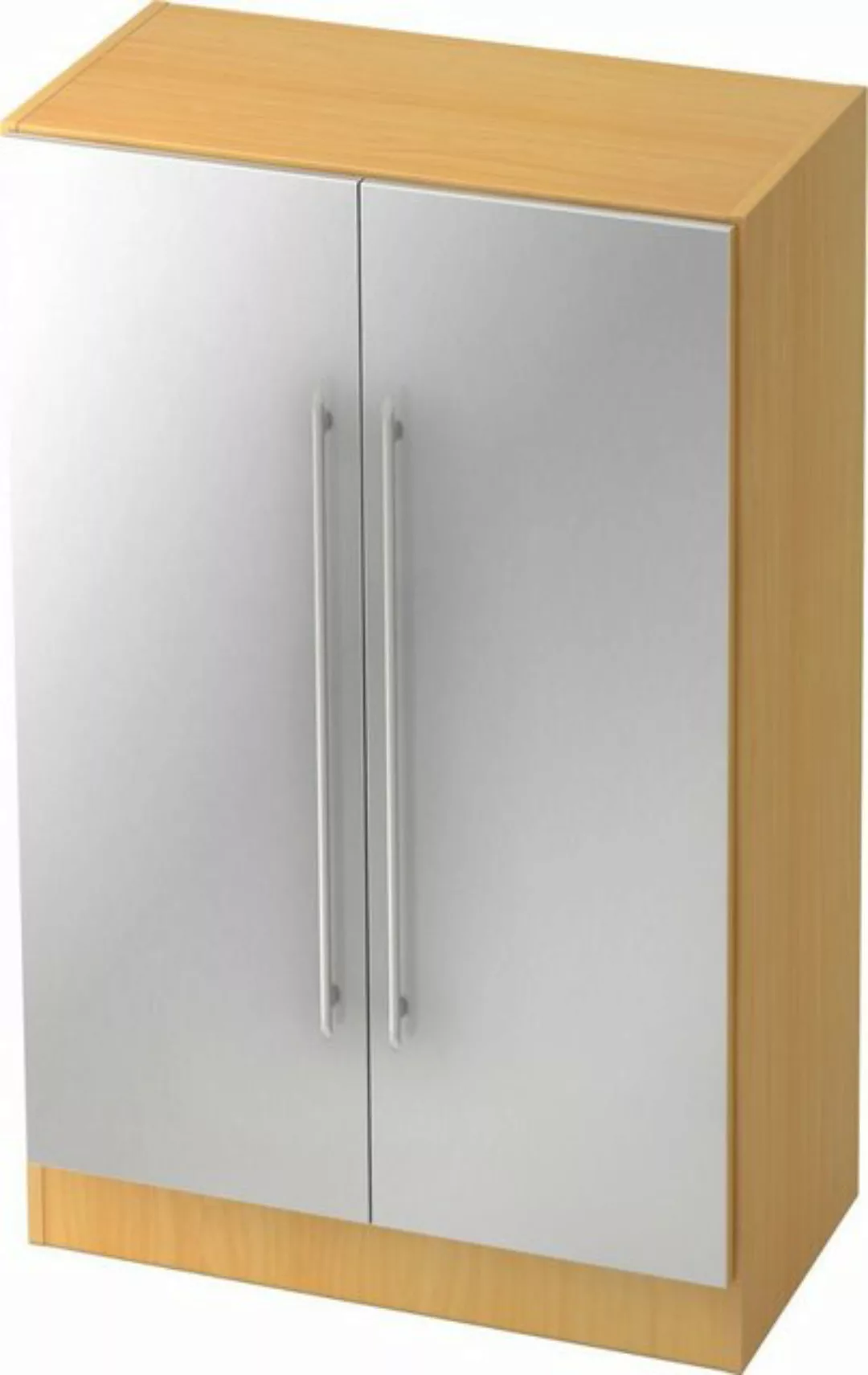 Aktenschrank Schrank Solid 3OH BxTxH 80x42x127cm Griff RE Nussbaum/Nussbaum günstig online kaufen