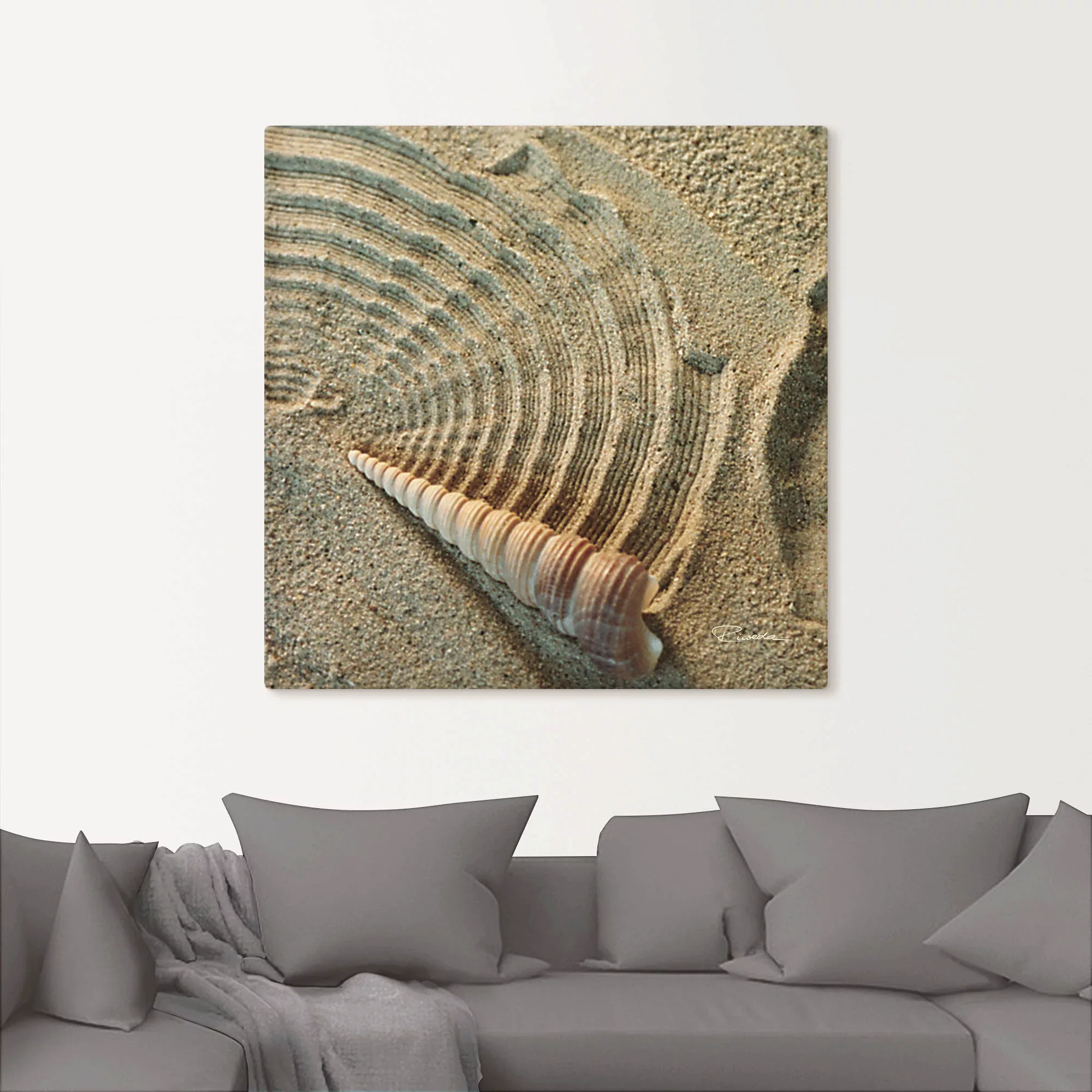 Artland Wandbild »Zen IV - Muschel im Sand«, Zen, (1 St.), als Alubild, Out günstig online kaufen