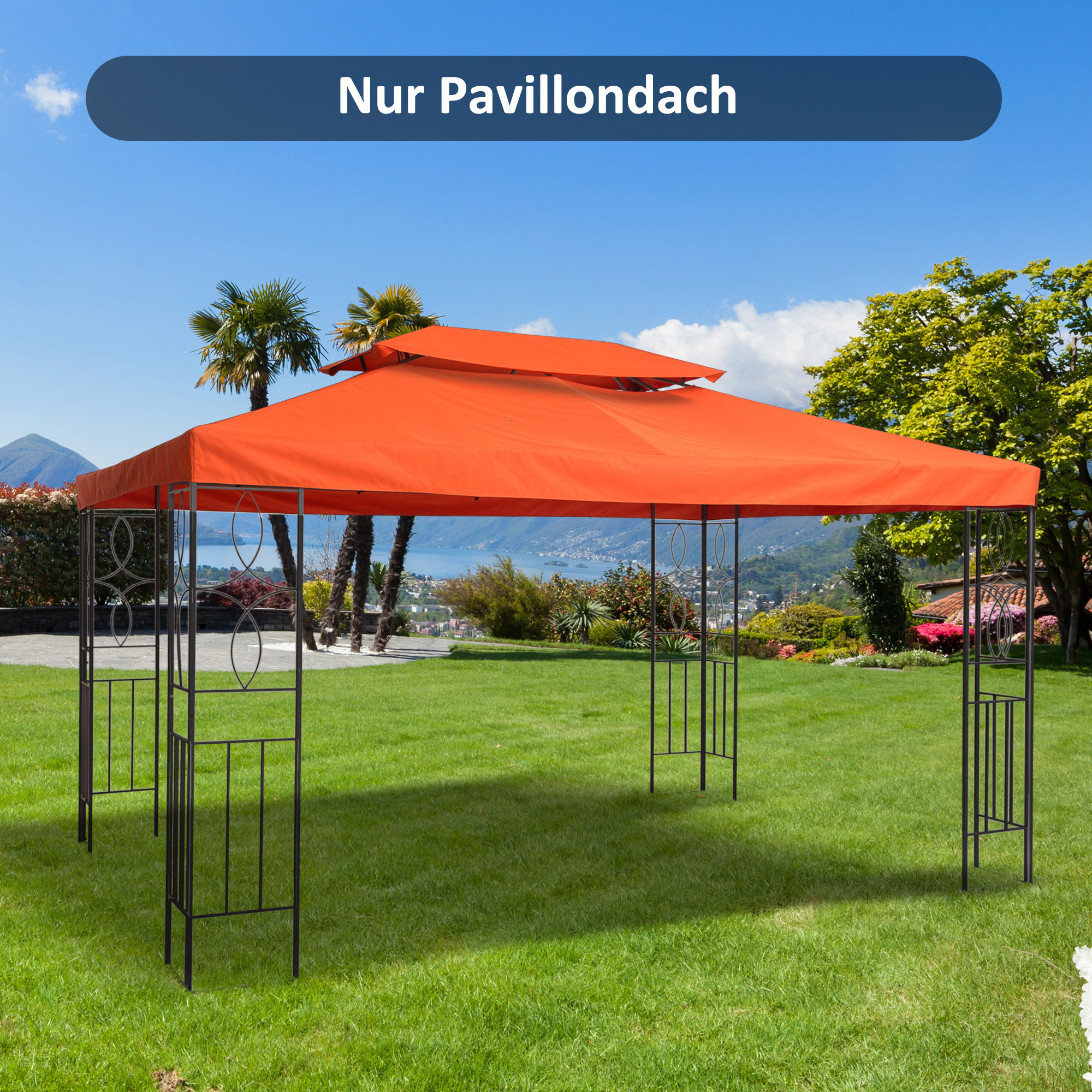 Outsunny Ersatzdach Pavillondach 3x4m für Metallpavillon Gartenpavillon Par günstig online kaufen