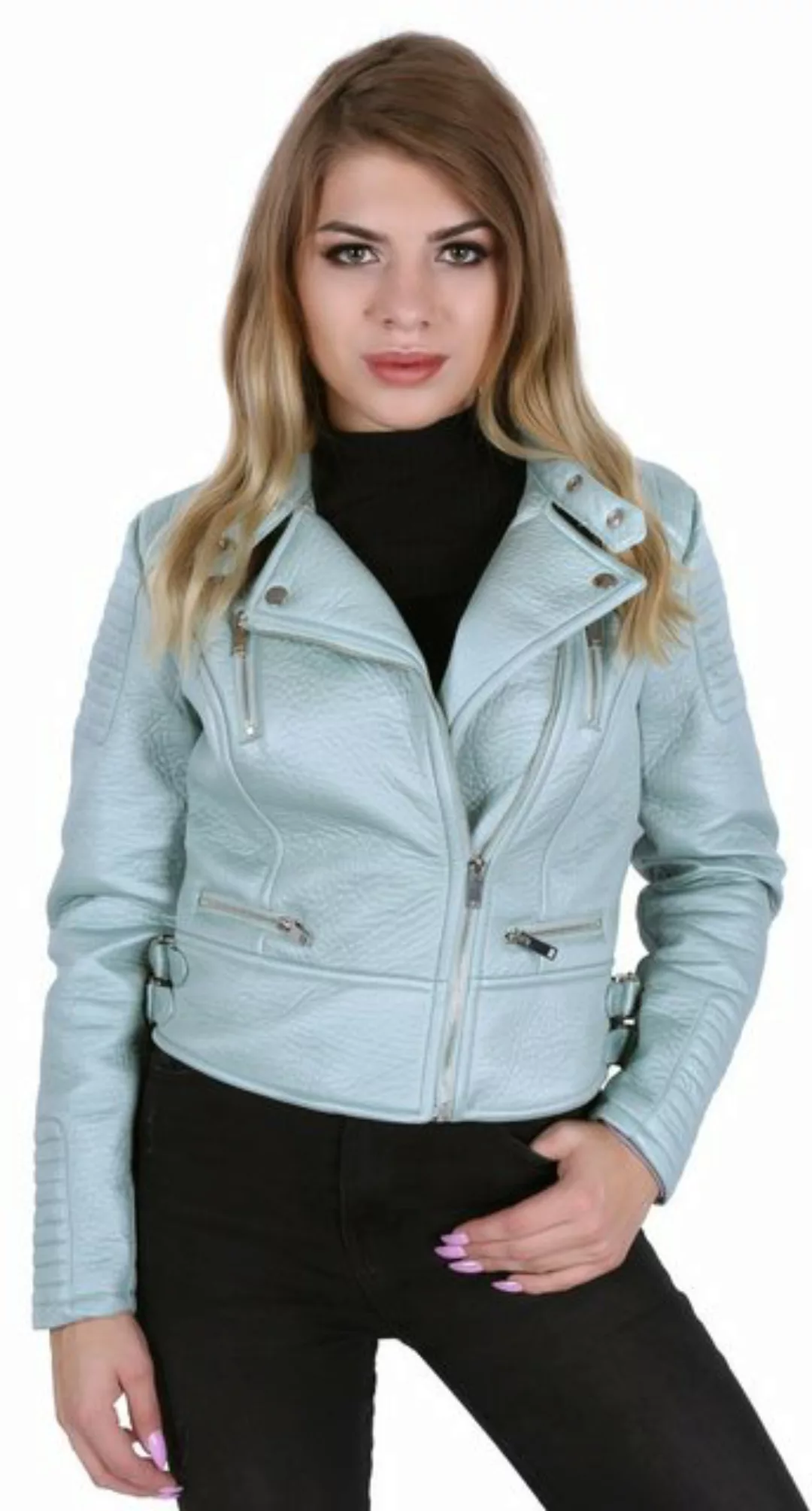 Sarcia.eu Lederimitatjacke Seladogrüne Lederjacke S günstig online kaufen