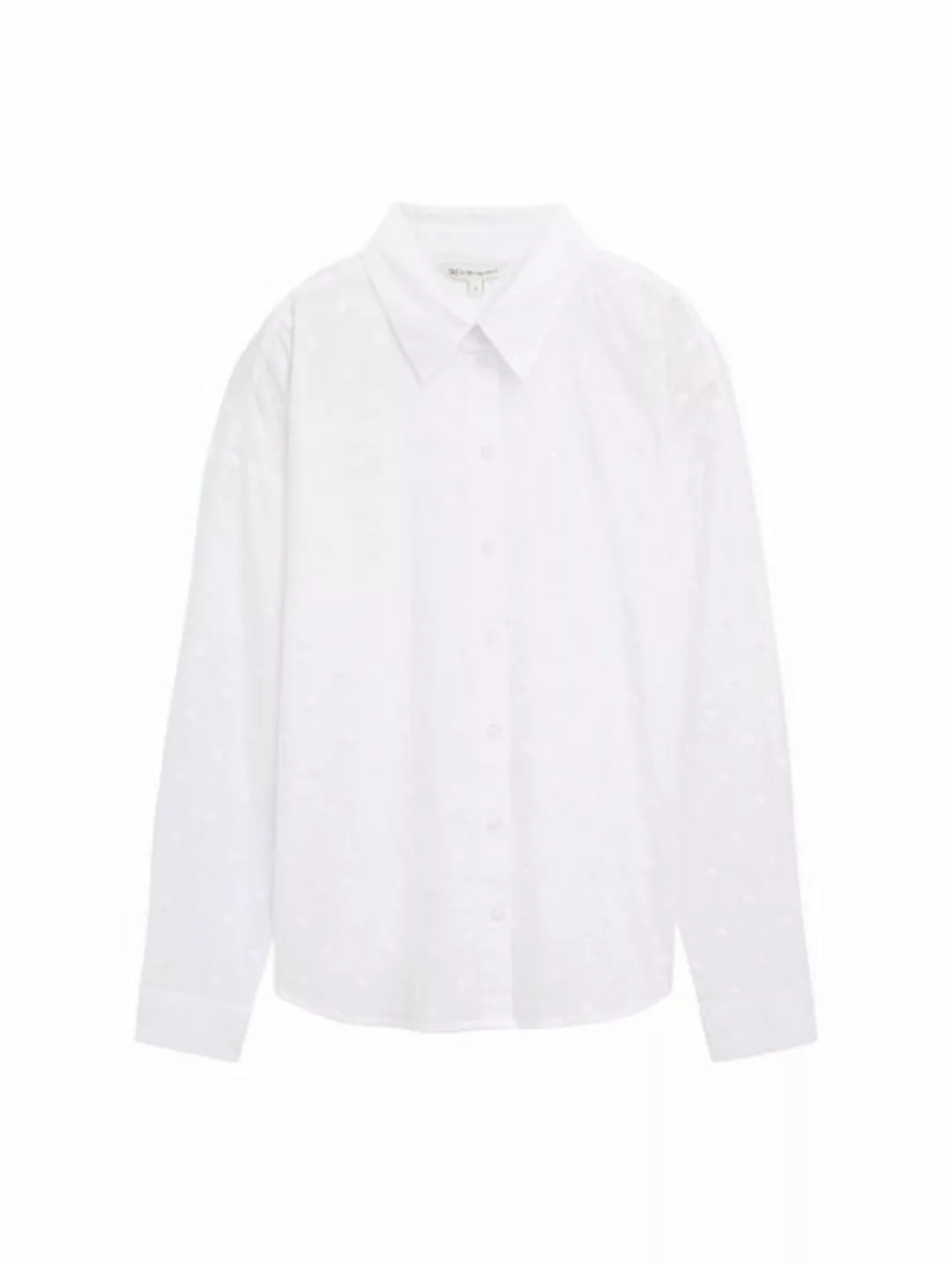 TOM TAILOR Denim Blusentop dot structure blouse, White günstig online kaufen