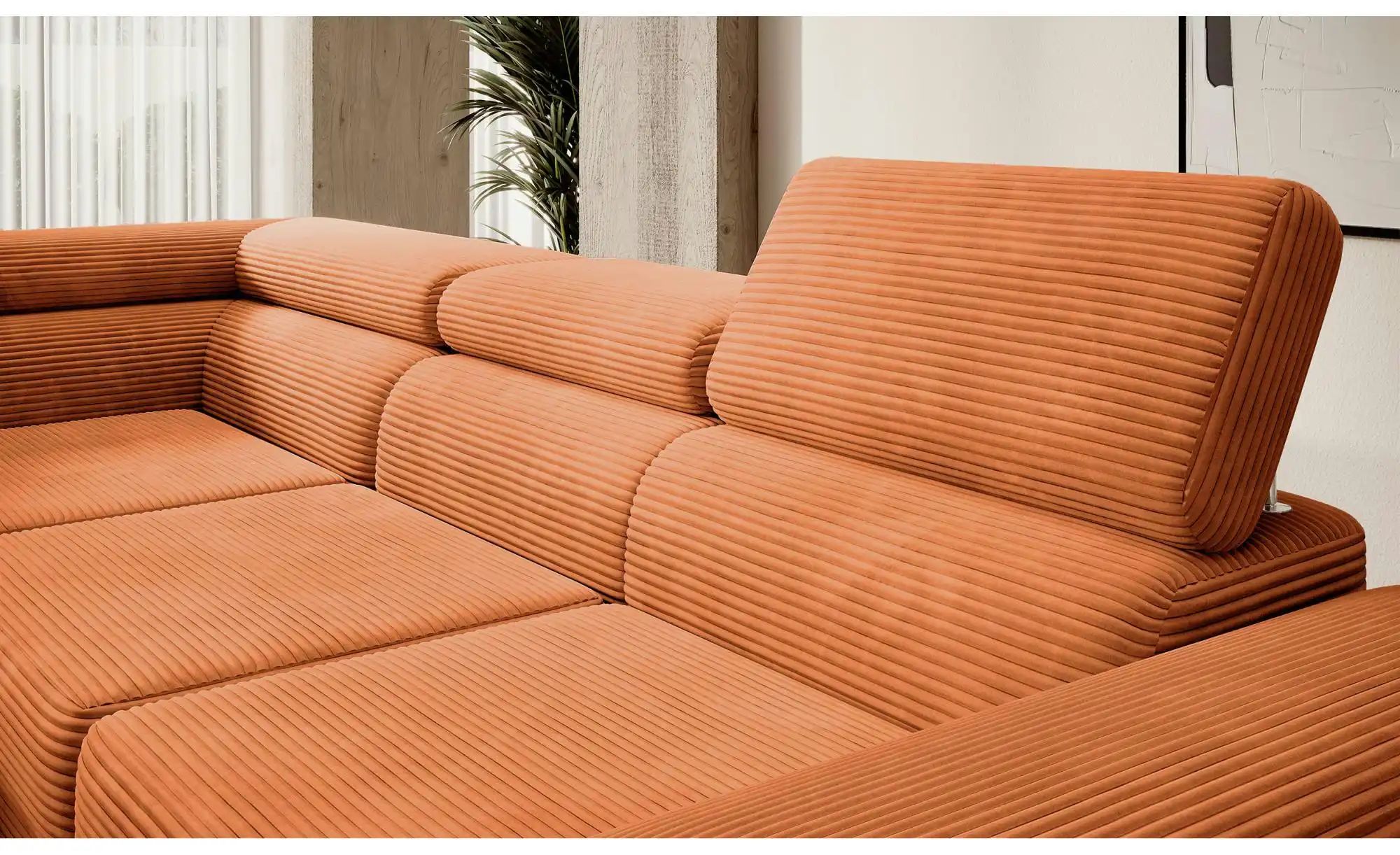 Ecksofa mit Schlaffunktion Stevil ¦ kupfer ¦ Maße (cm): B: 275 H: 90 Polste günstig online kaufen