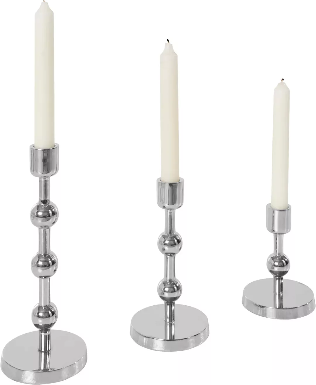 Leonique Kerzenständer "Elliose", (Set, 3 St.), aus Aluminium, handgefertig günstig online kaufen