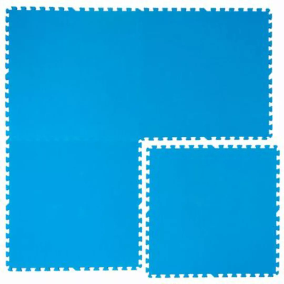 eyepower Pool Bodenschutz Fliesen Matten 81x81 cm Blau Puzzlematte blau günstig online kaufen