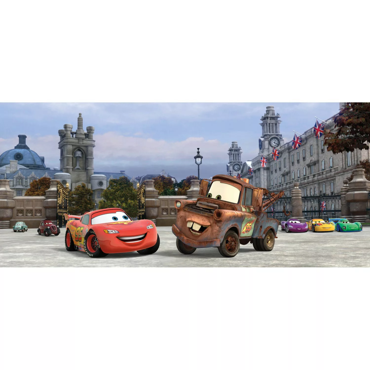 Disney Poster Cars Braun Rot und Blau 202 x 90 cm 600872 günstig online kaufen