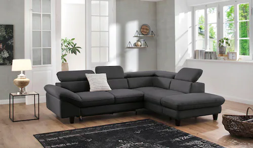 Home affaire Ecksofa "Pilot L-Form", mit Kopfteilverstellung, wahlweise mit günstig online kaufen