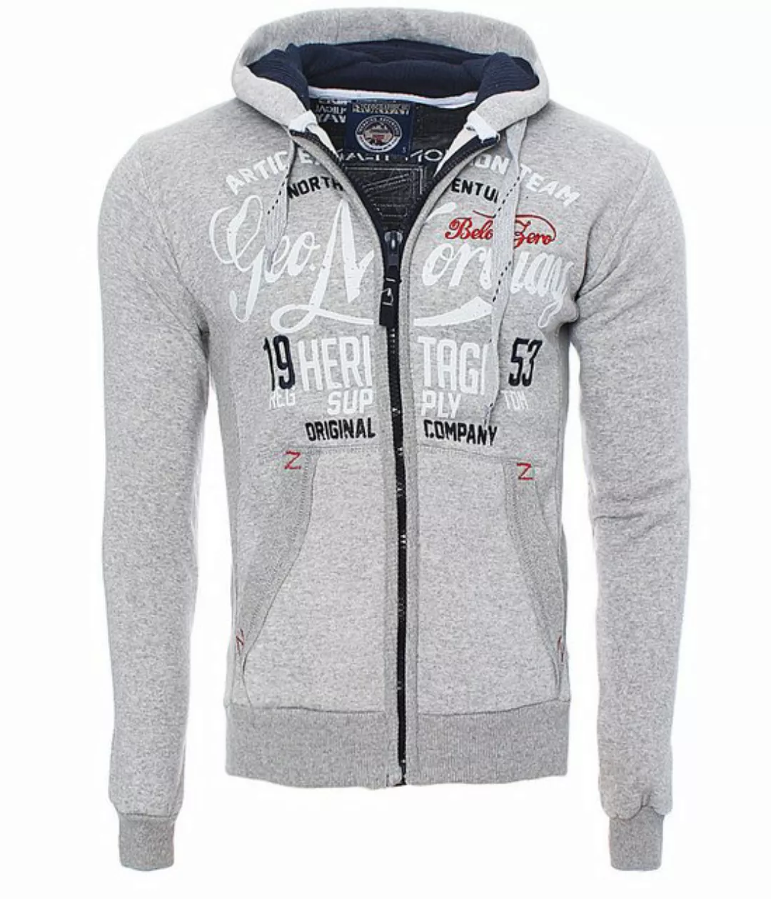 Geographical Norway Sweater Herren Pullover Gravity mit Kapuze, Print günstig online kaufen