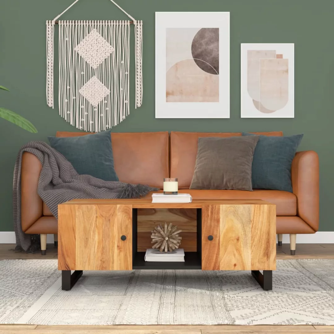 Vidaxl Couchtisch 100x54x40 Cm Massivholz Akazie & Holzwerkstoff günstig online kaufen