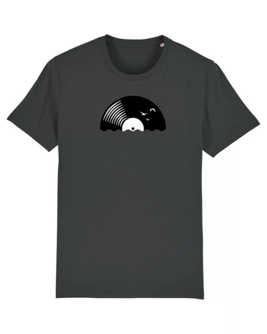 Vinyl Sun Unisex Mooie T-shirt Aus Biobaumwolle günstig online kaufen