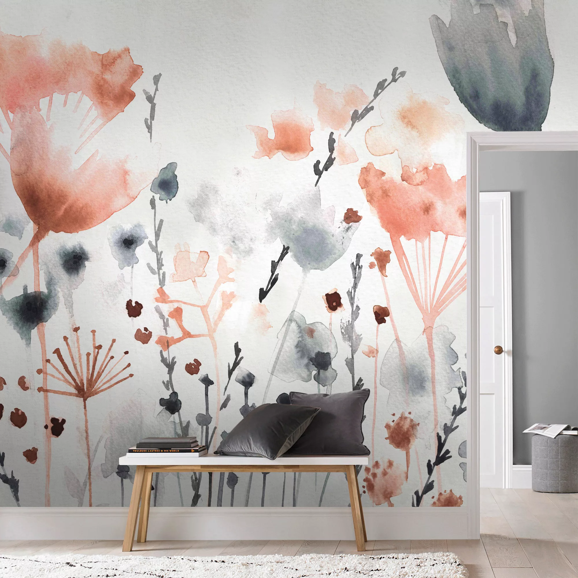 Art for the home Fototapete »Watercoloured Meadow« günstig online kaufen