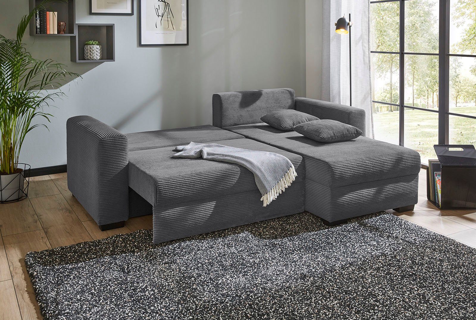 Jockenhöfer Gruppe Ecksofa "Elmau, L-Form, Breite 235cm", inkl. Bettfunktio günstig online kaufen