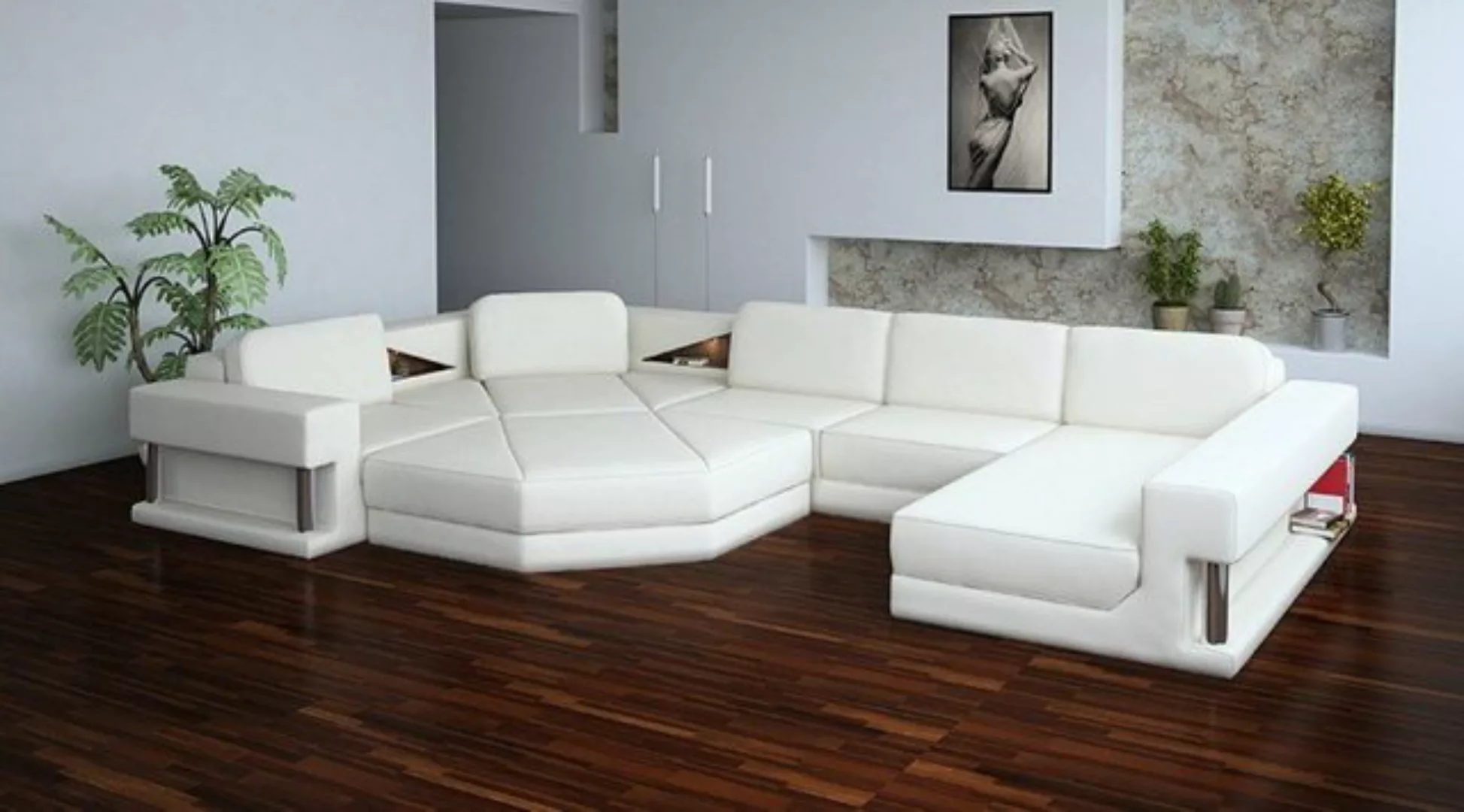 JVmoebel Ecksofa Modern Ecksofa Couch Polster Leder Design Sofa günstig online kaufen