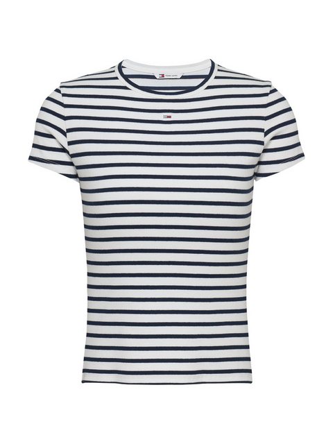 Tommy Jeans Curve T-Shirt "Slim Essential Rib", Große Größen günstig online kaufen