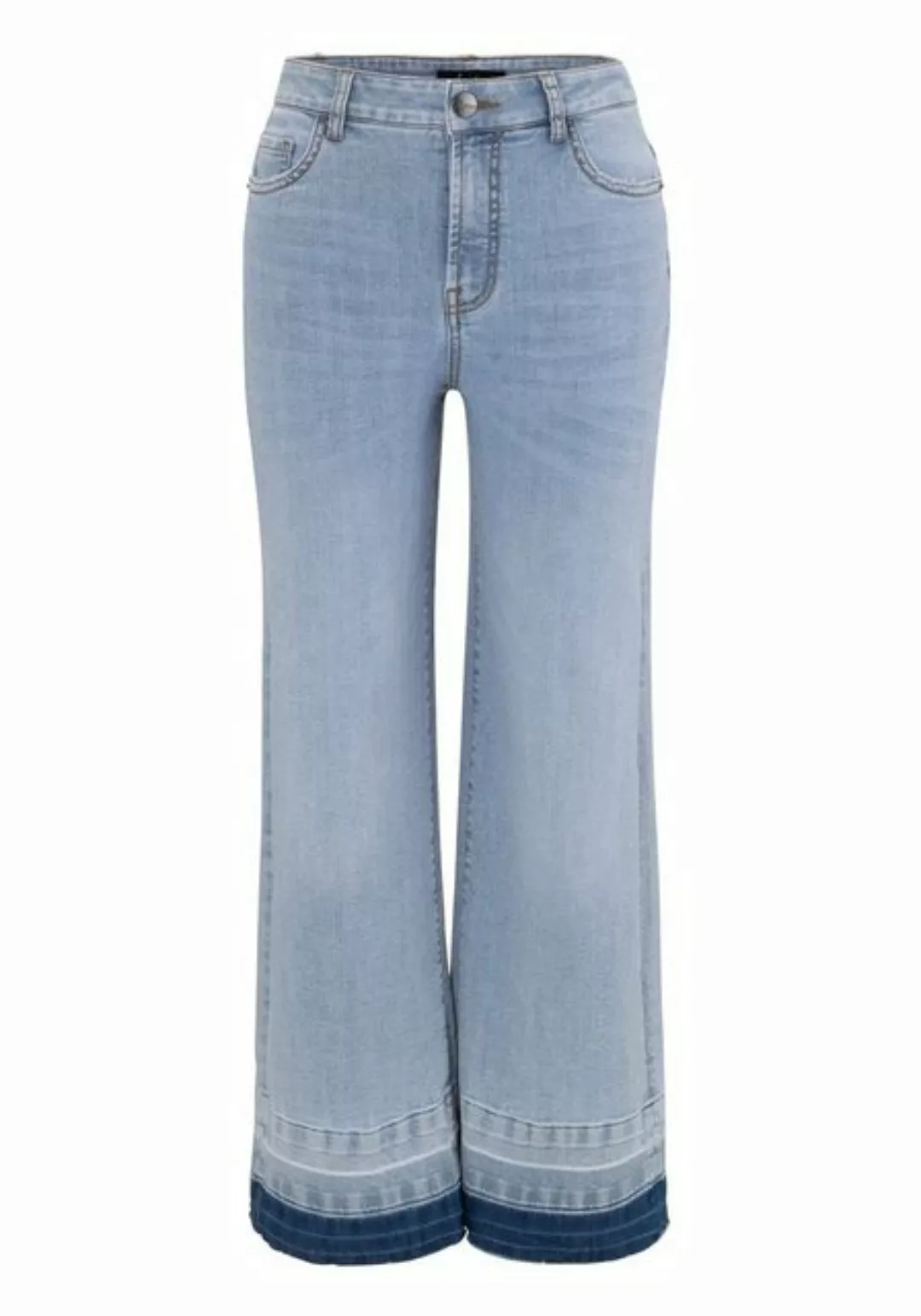 Aniston CASUAL Straight-Jeans, mit trendiger Waschung am leicht ausgefranst günstig online kaufen