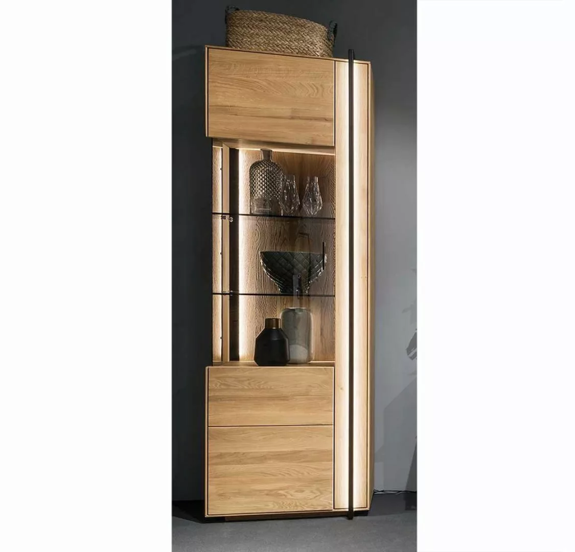 Pharao24 Vitrine Kapulka aus Massivholz, mit LED Beleuchtung günstig online kaufen