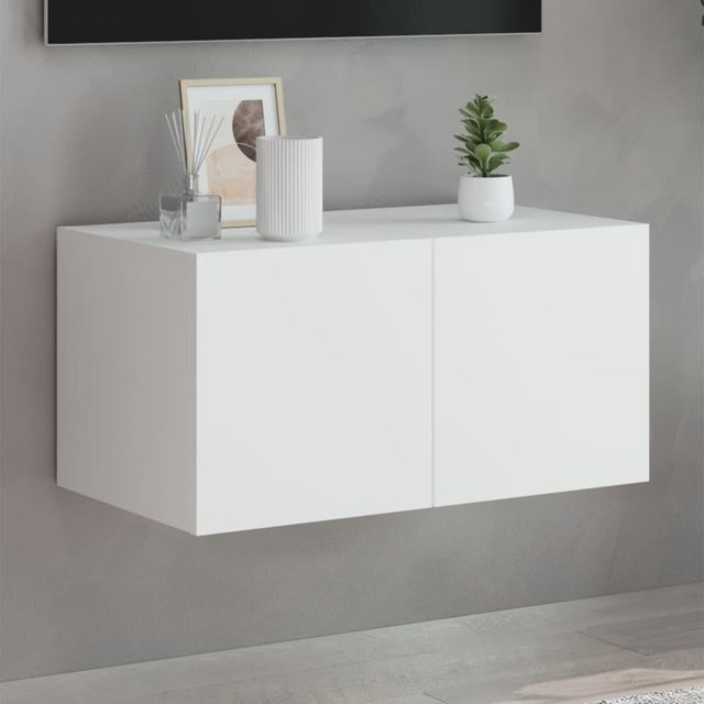 vidaXL TV-Schrank TV-Wandschrank mit LED-Leuchten Weiß 60x35x31 cm günstig online kaufen