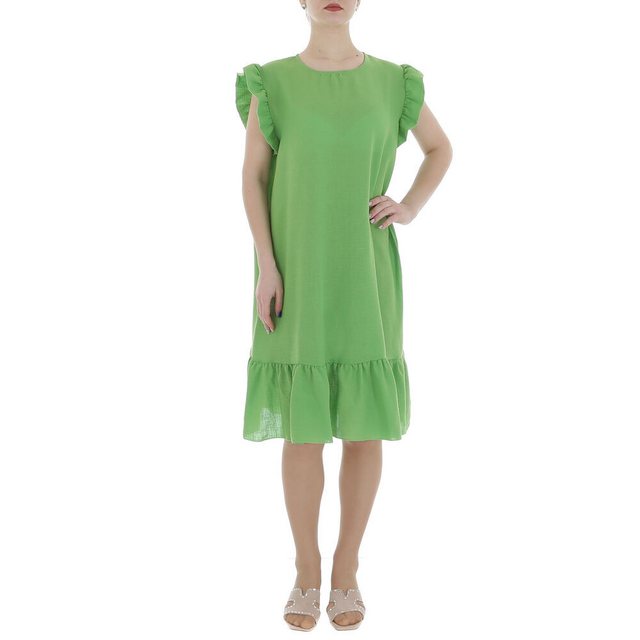 Ital-Design Sommerkleid Damen Freizeit (86164359) Rüschen Kreppoptik/gesmok günstig online kaufen