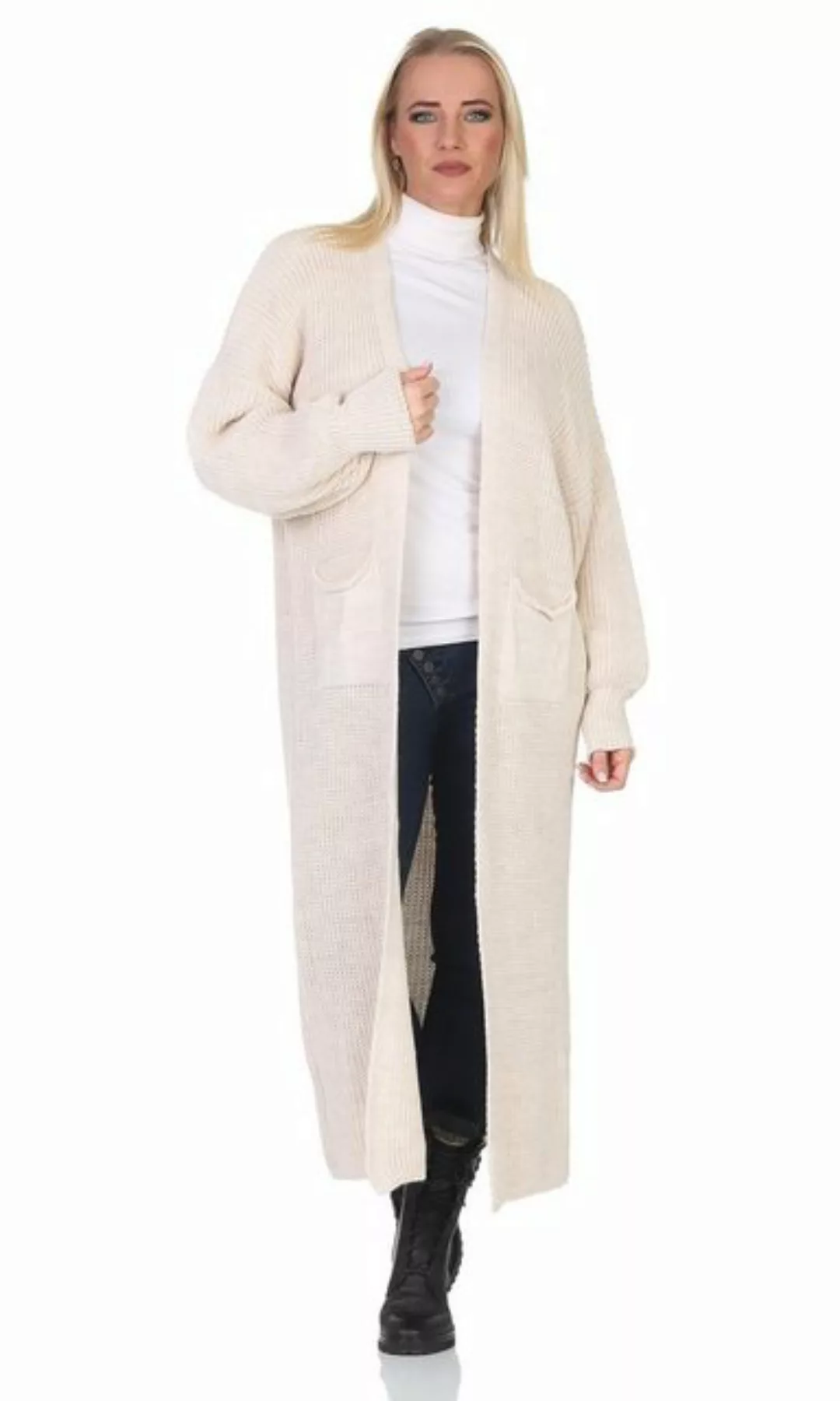 Mississhop Longstrickjacke extra lange Strickjacke Cardigan Jacke M.384 günstig online kaufen