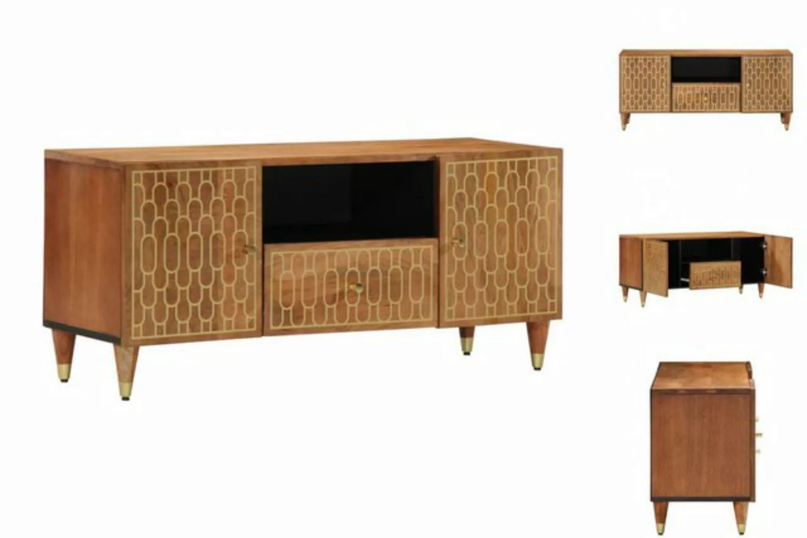 vidaXL TV-Schrank TV-Schrank Sideboard Schrank Kommode 105x33x46 cm Massivh günstig online kaufen