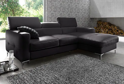 COTTA Ecksofa "Sammy L-Form", mit Kopfteilverstellung, wahlweise mit Bettfu günstig online kaufen