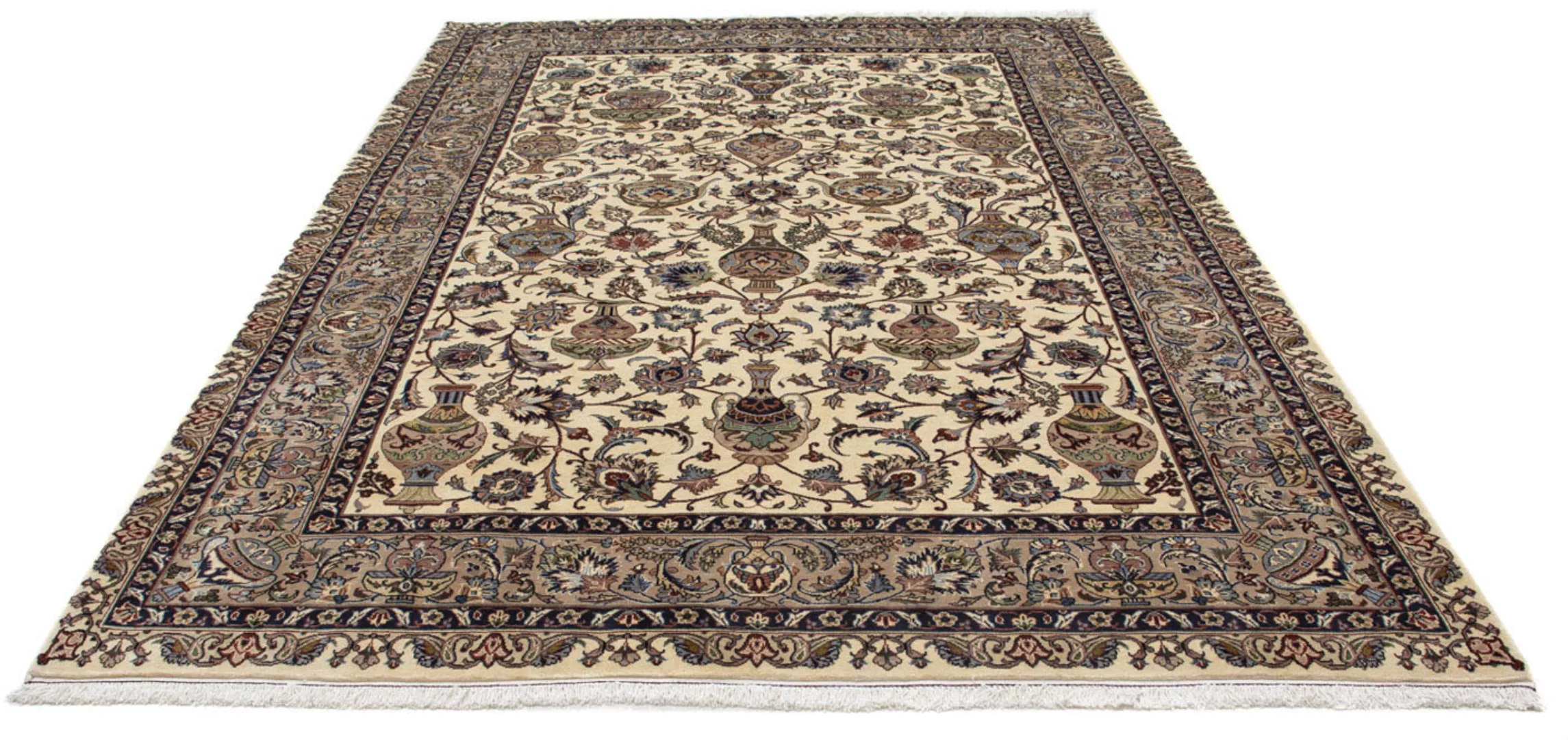 morgenland Wollteppich »Kaschmar Blumenmuster Beige 290 x 200 cm«, rechteck günstig online kaufen