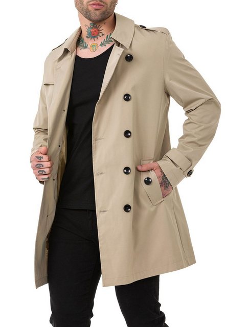 RedBridge Trenchcoat mit Gürtel und doppelreihigem Design Casual Doppelreih günstig online kaufen