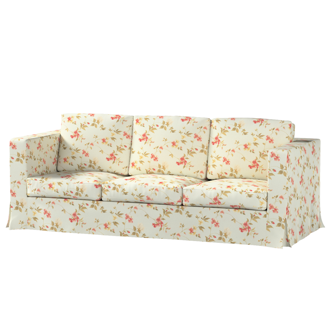Bezug für Karlanda 3-Sitzer Sofa nicht ausklappbar, lang, blau-rosa, Bezug günstig online kaufen