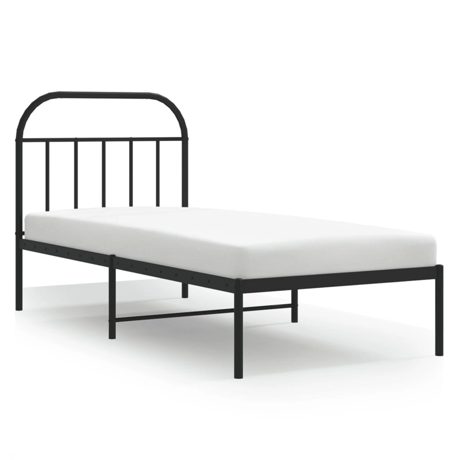 vidaXL Bettgestell mit Kopfteil Metall Schwarz 90x190 cm Modell 61796813 günstig online kaufen