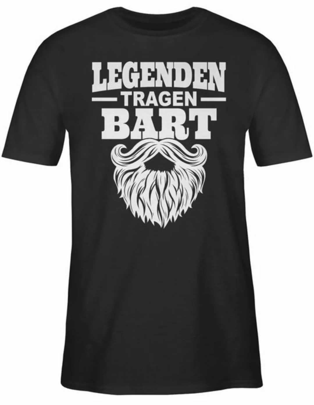 Shirtracer T-Shirt Legenden tragen Bart weiß Sprüche Statement mit Spruch günstig online kaufen