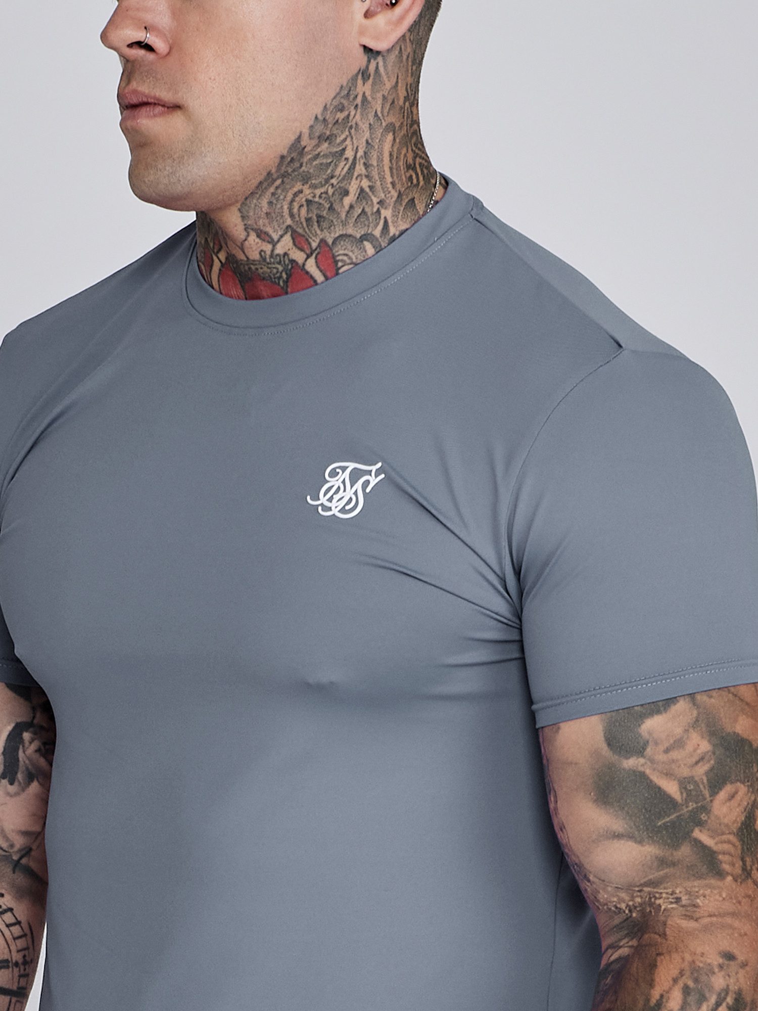 Siksilk T-Shirt SikSilk Herren Graues Muscle günstig online kaufen