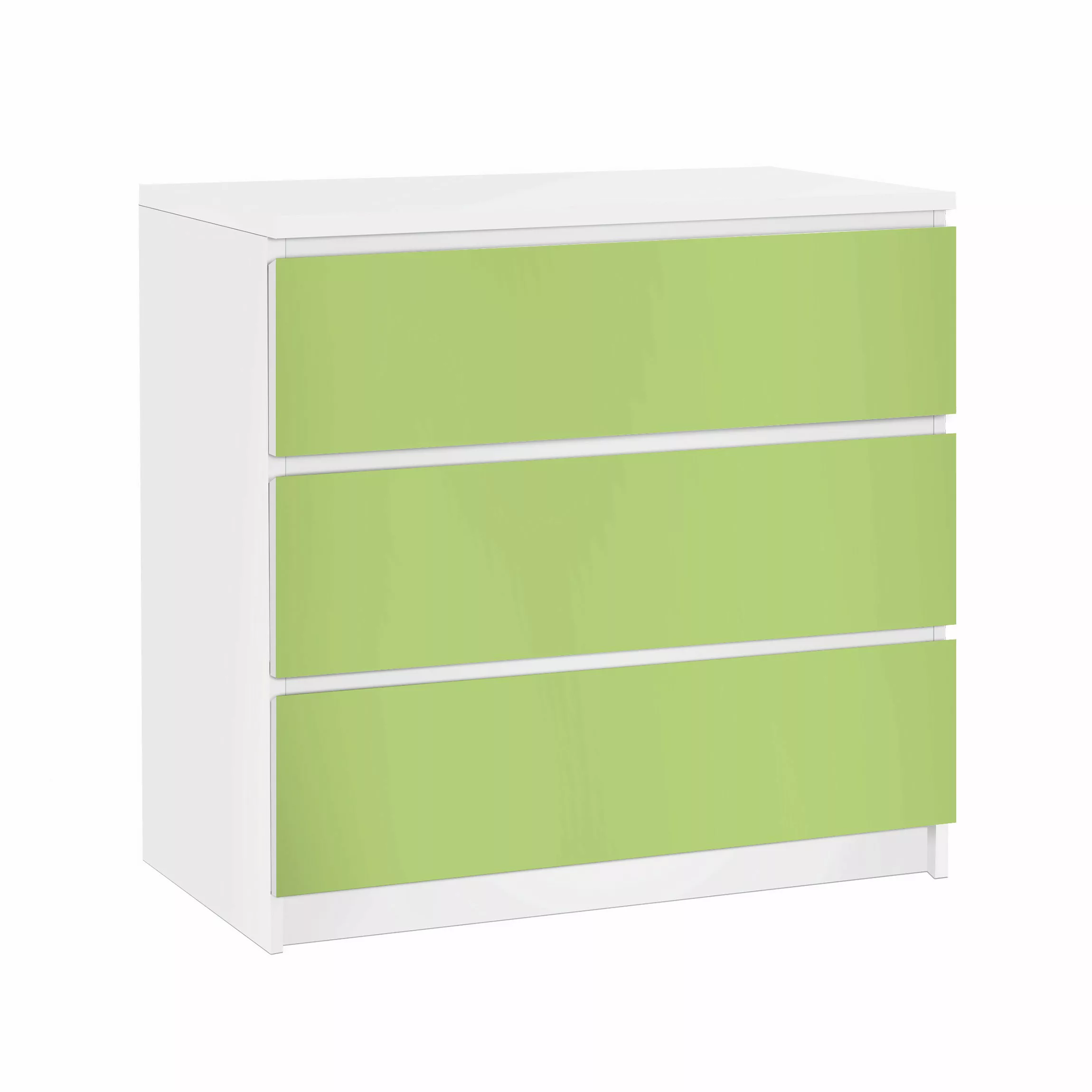 Möbelfolie für IKEA Malm Kommode 3 Schubladen Colour Spring Green günstig online kaufen