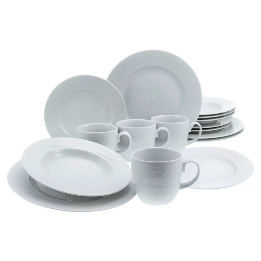 CreaTable Kombiservice Classico weiß Porzellan 16 tlg. günstig online kaufen