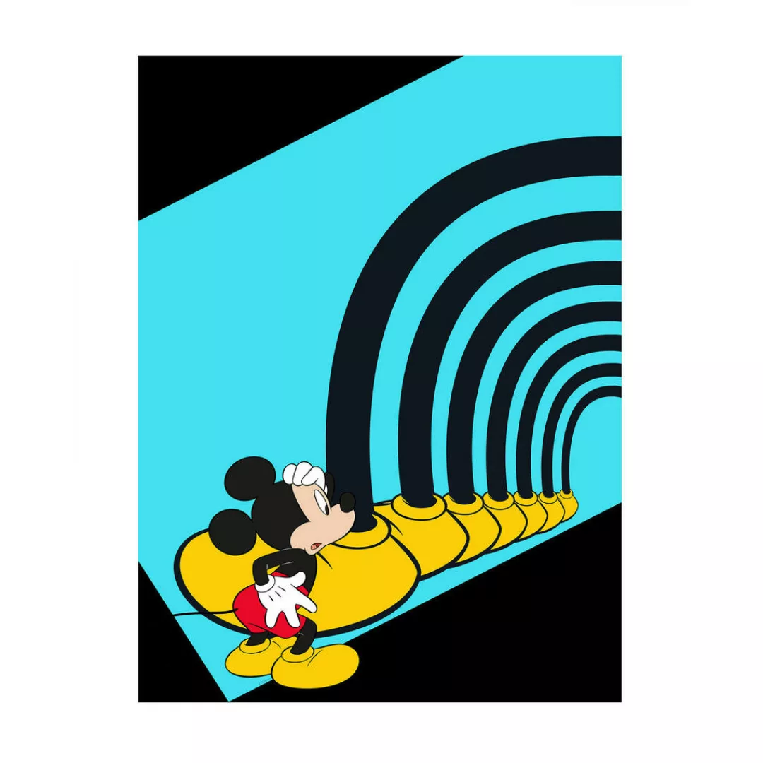 Komar Wandbild Mickey Mouse Foot Tunnel Disney B/L: ca. 40x50 cm günstig online kaufen