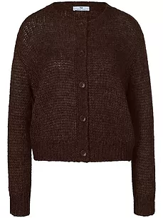 Strickjacke überschnittener Schulter Peter Hahn braun günstig online kaufen