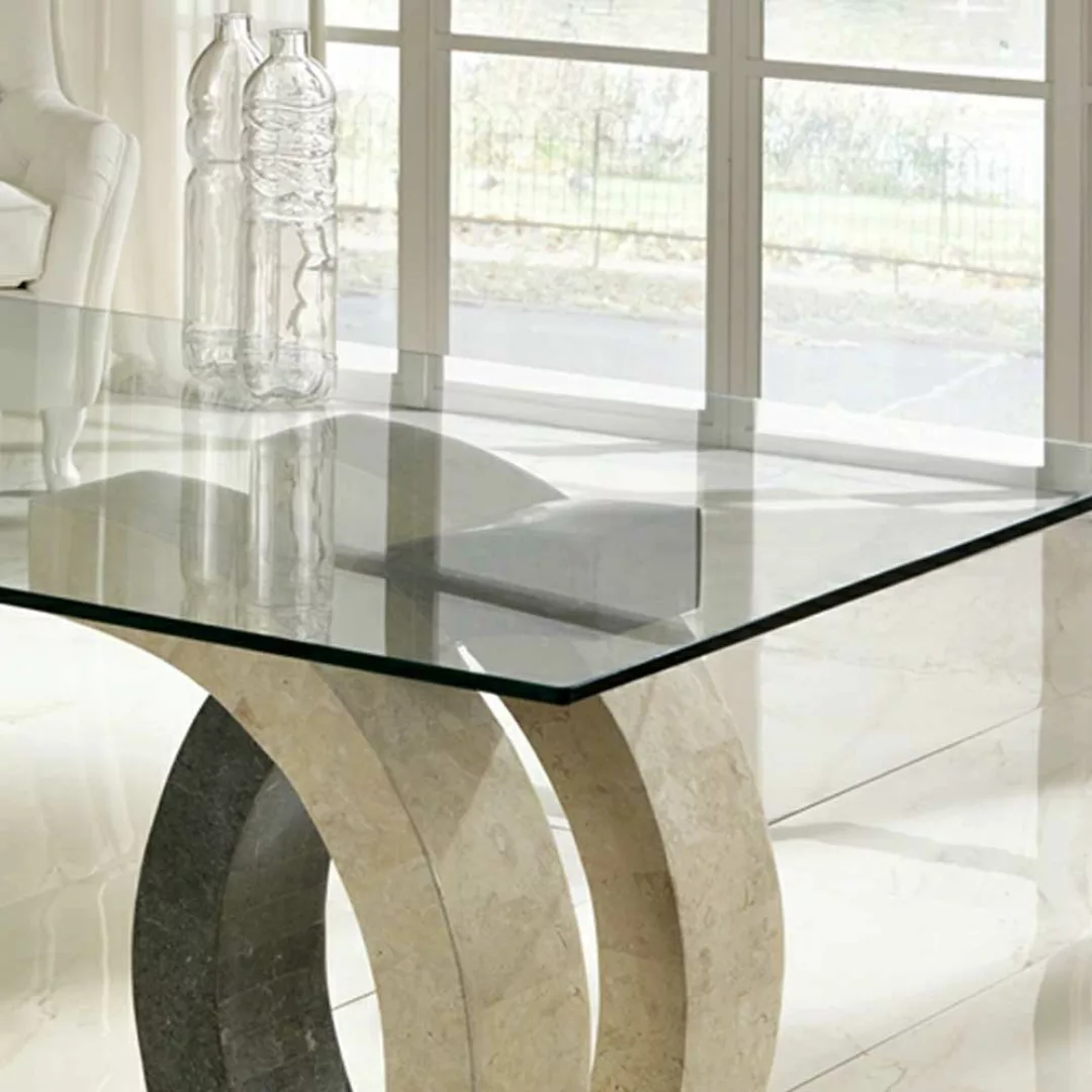 Esszimmertisch aus Stein Glas günstig online kaufen