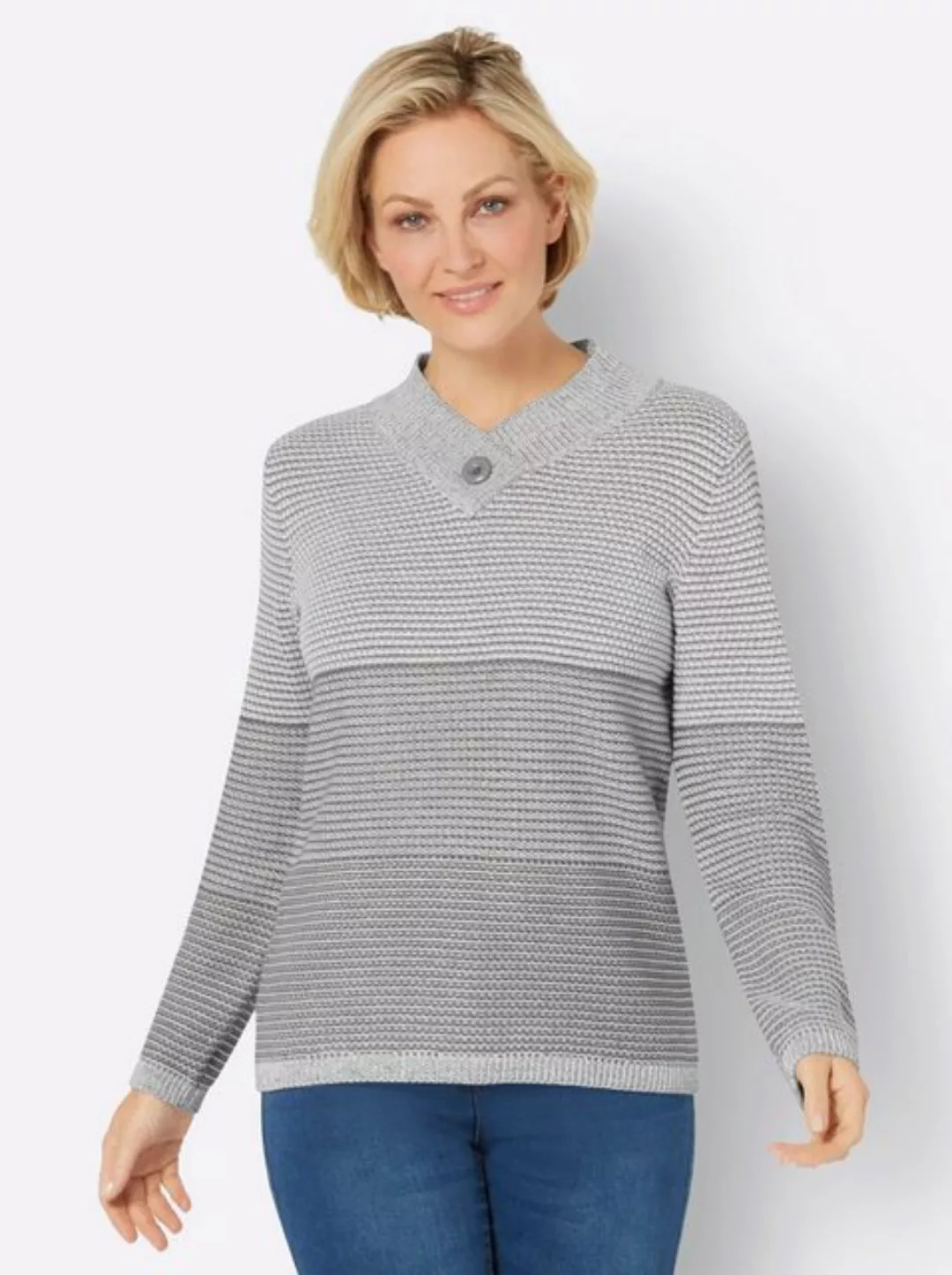 Classic Basics V-Ausschnitt-Pullover "Langarm-Pullover" günstig online kaufen