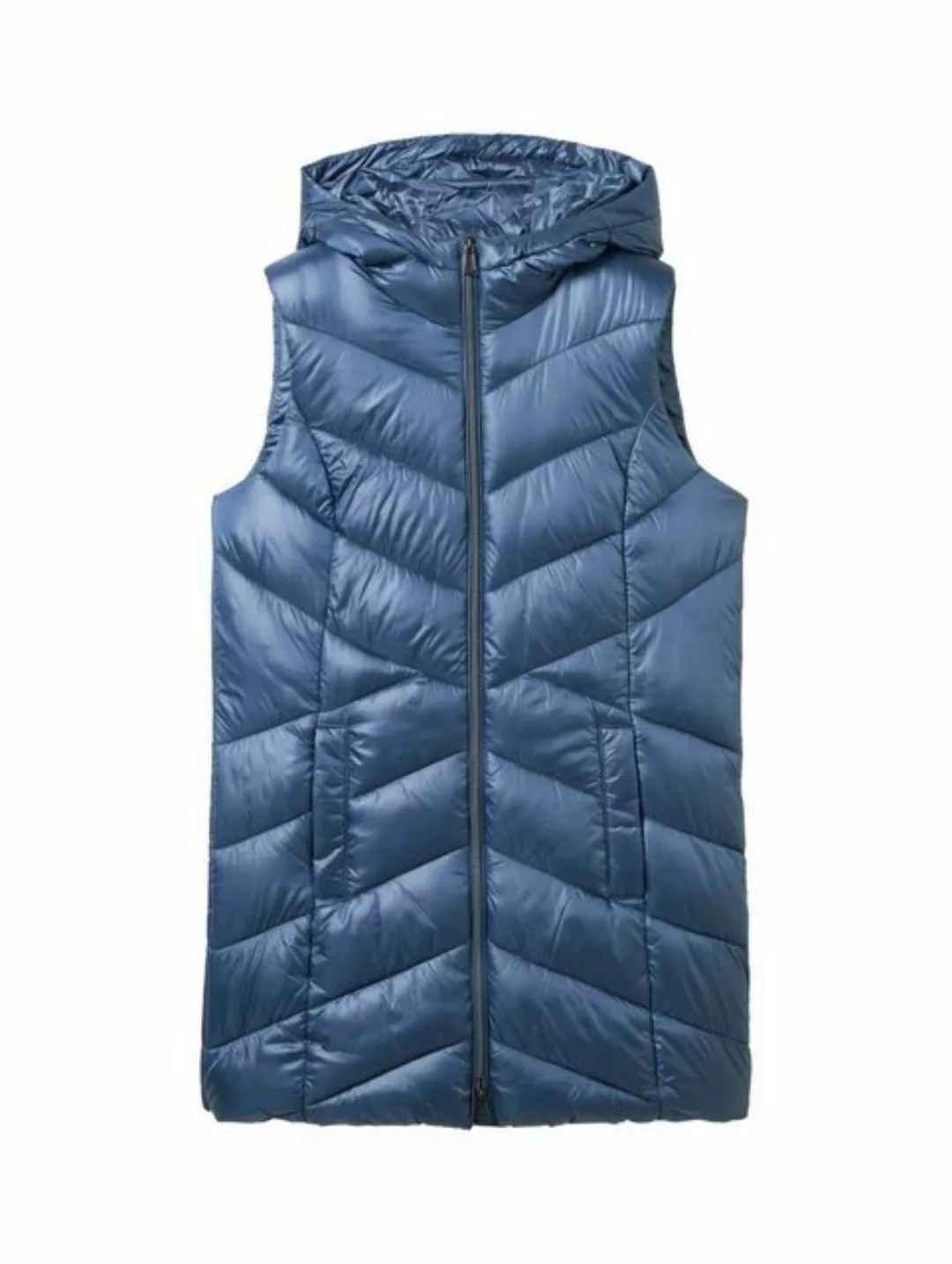 TOM TAILOR Outdoorjacke long hooded vest, nighttime blue günstig online kaufen