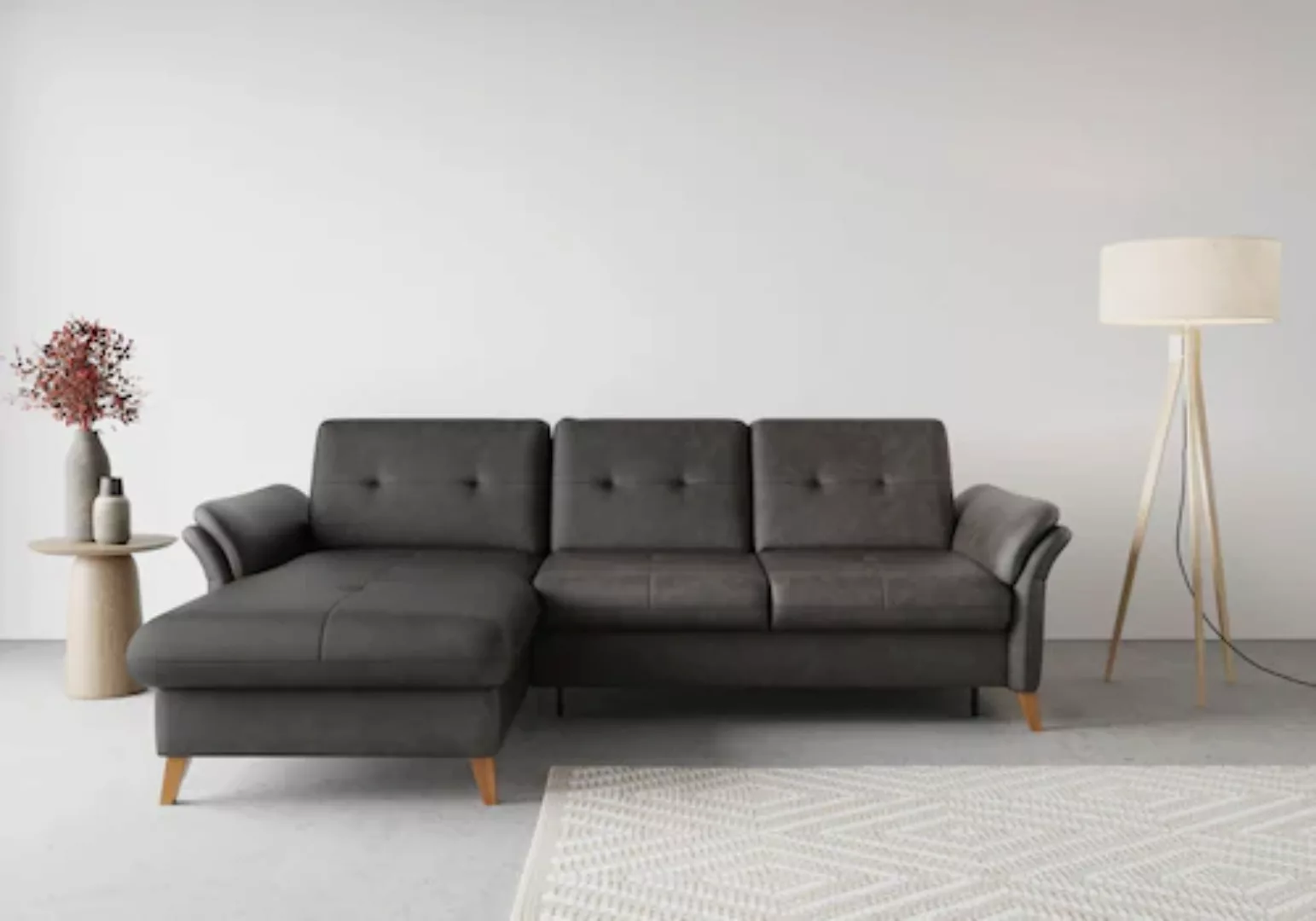sit&more Ecksofa »Göteborg«, Sitztiefenverstellung und Federkern, wahlweise günstig online kaufen