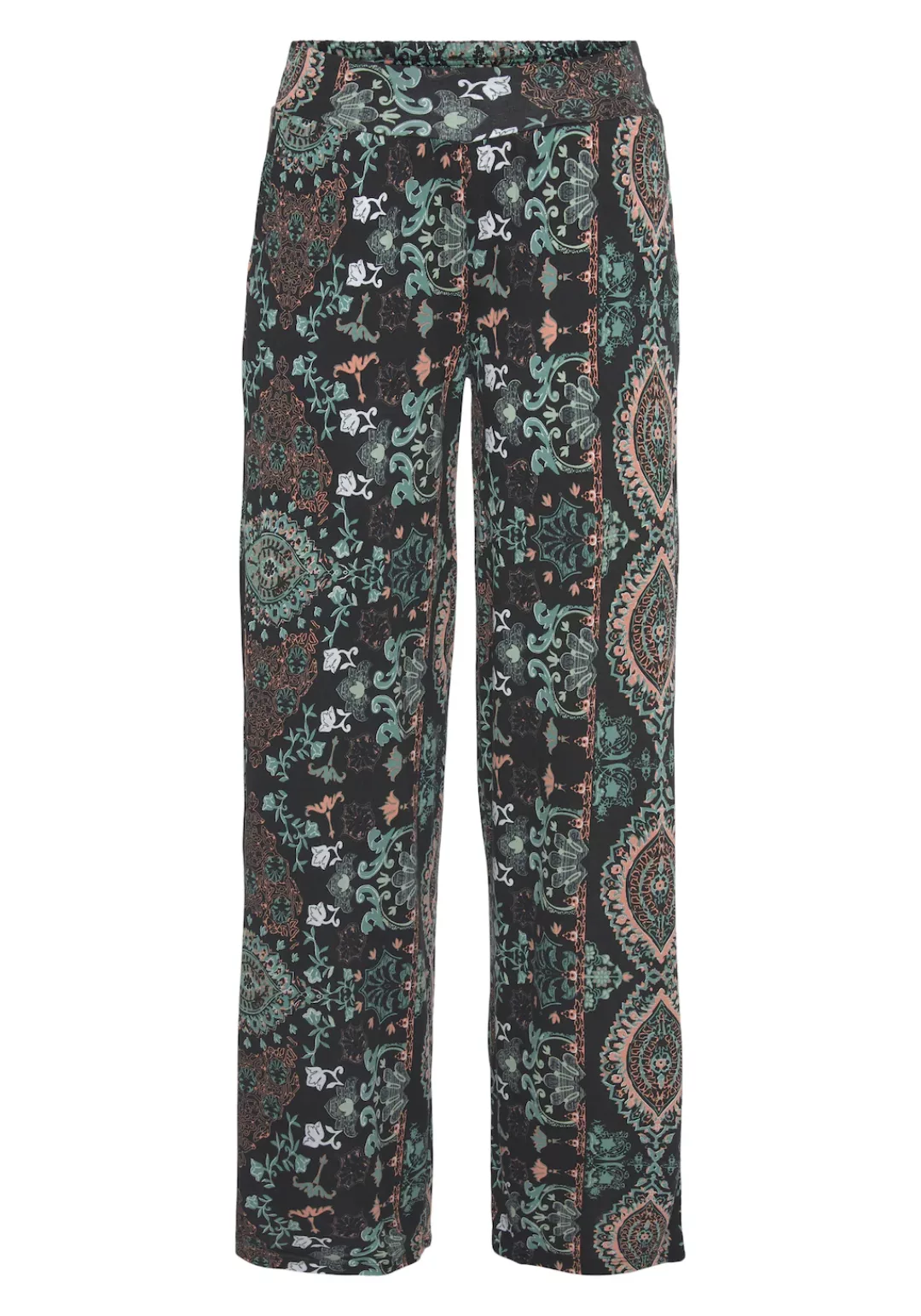 LASCANA Strandhose mit Ethnoprint und Taschen, Wide-Leg, Marlenehose günstig online kaufen