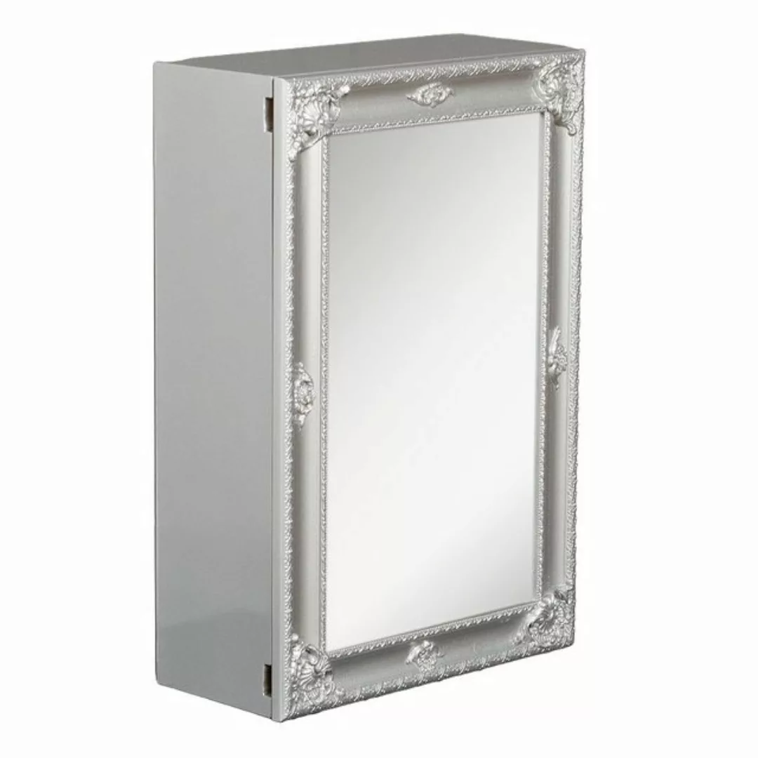 LebensWohnArt Mehrzweckschrank Spiegelschrank MARA Silber Grau ca. 40x60cm günstig online kaufen